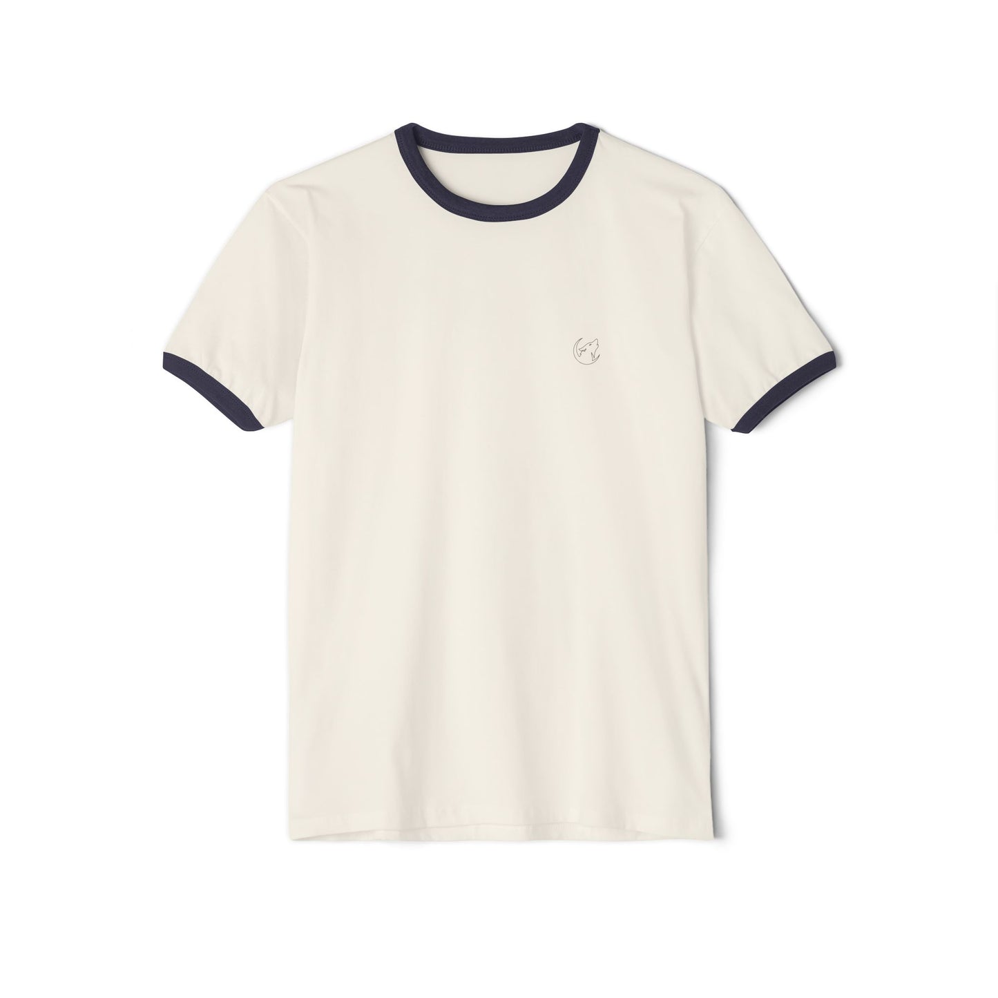 Unisex cotton ringer tee with Icon