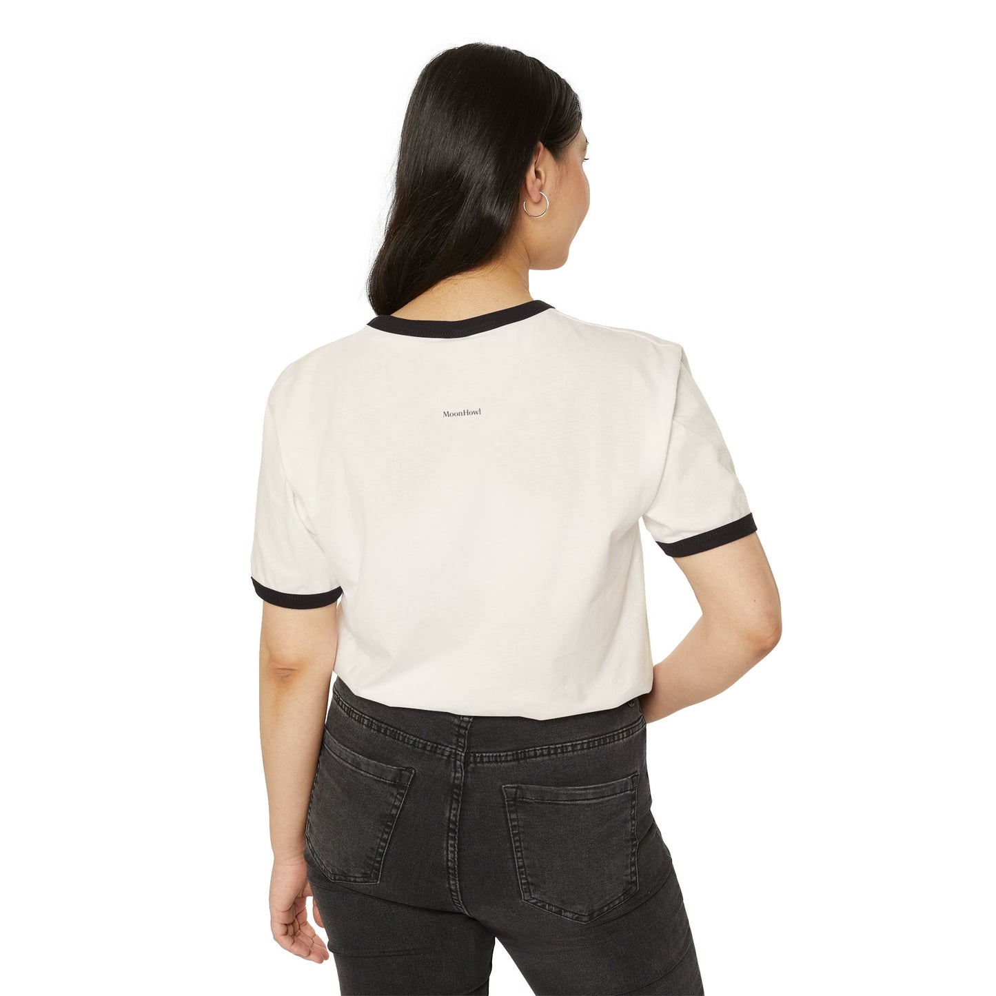 Unisex cotton ringer tee with Icon