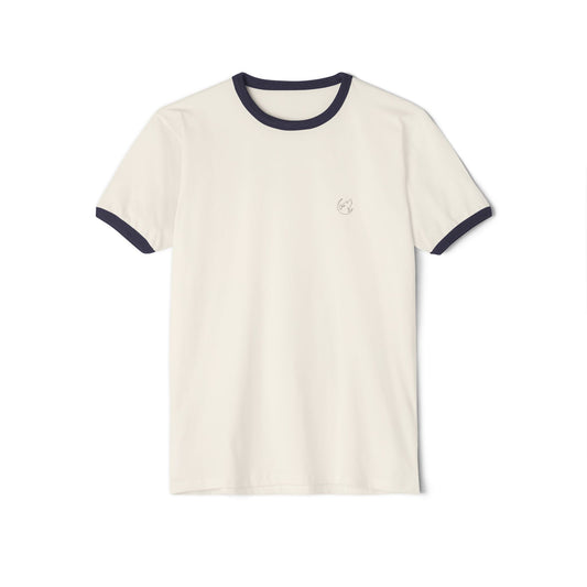 Unisex cotton ringer tee with Icon
