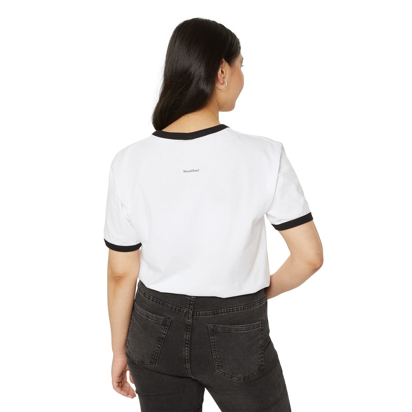 Unisex cotton ringer tee with Icon