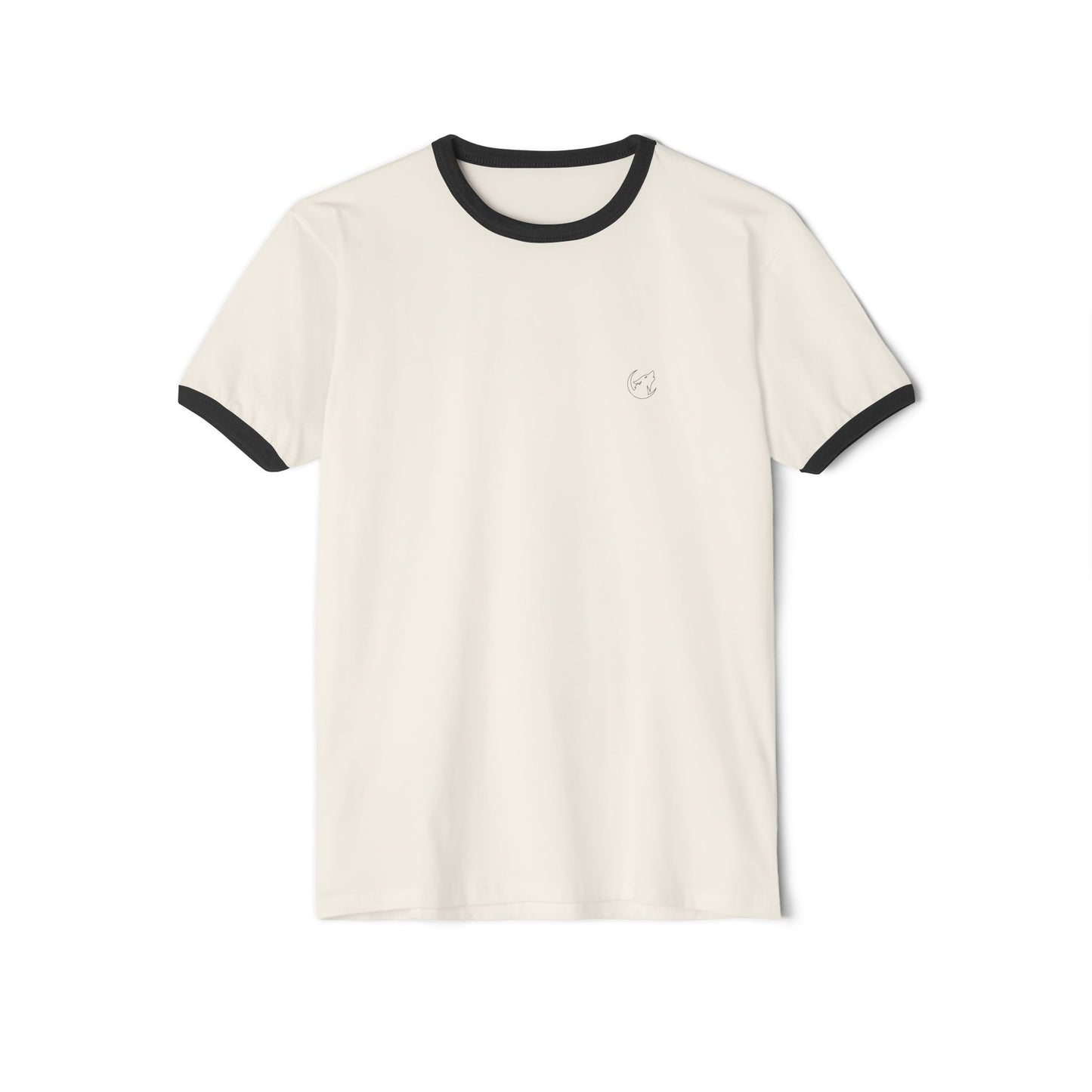 Unisex cotton ringer tee with Icon