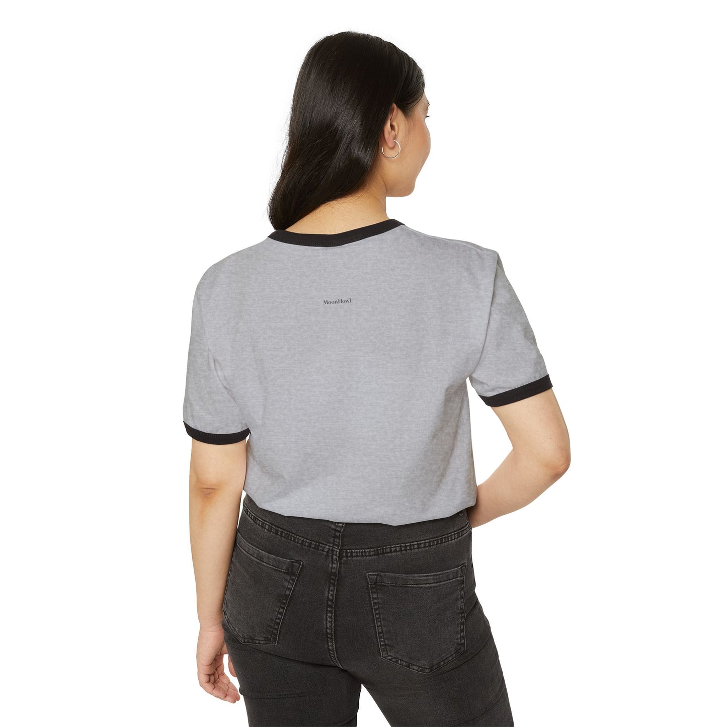 Unisex cotton ringer tee with Icon