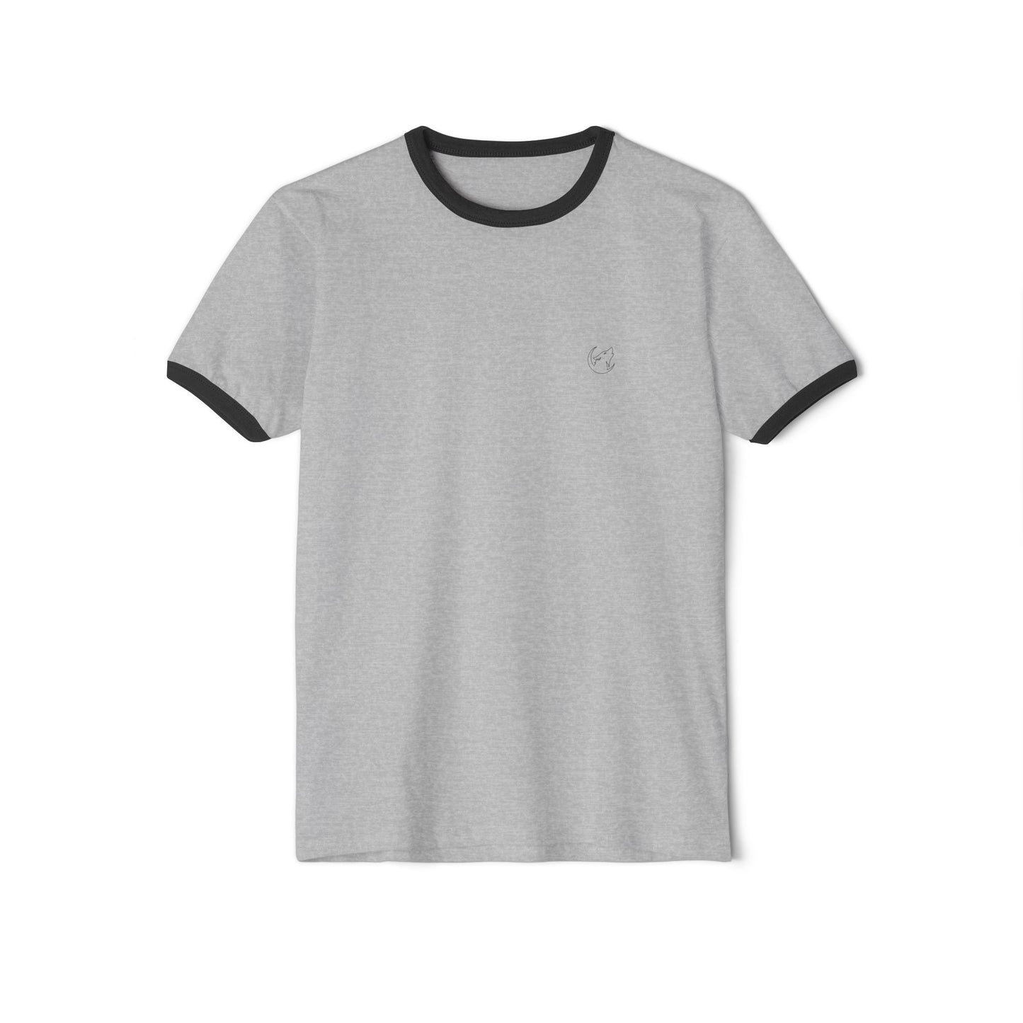 Unisex cotton ringer tee with Icon